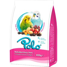 Polo Meyve Aromalı Muhabbet Kuşu Yemi 400 gr Tanecikli İçerik ile Besleyici Lezzet