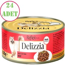 Reflex Plus Delizzia Kedi Konservesi Sos Içinde Dana Parça Etli 85 gr 24 Ad