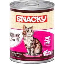 Snacky Chunk Sığır Etli Kedi Konservesi 400 gr
