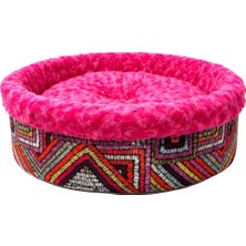 Pet Pretty Special Peluş Simit Yatak Fuşya 50X50X15 cm