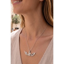 Ose Shop Hareketli Melek Kanadı Figurlu 925 Ayar Gümüş Tasarım Kolye