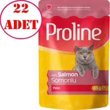 Proline Pate Somonlu Kedi Pouch Yaş Mama 85 gr 22 Ad