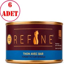 Refine Kedi Konservesi Levrekli ve Ton Balıklı 85 gr 6 Ad