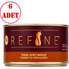 Refine Kedi Konservesi Home Cooking Sığır Etli ve Ton Balıklı 80 gr 6 Ad