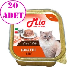 Mio Kedi Konservesi Dana Etli Püre 100 gr 20 Ad