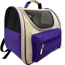 Pet Pretty Kedi Köpek Için Taşıma Çantası Space Model Backpak Mor 36X30X30 cm
