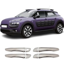 Servet Dizayn Oto Citroen C4 Cactus Uyumlu 2016 ve Üzeri Krom Kapı Kolu 4 Kapı Paslanmaz Çelik