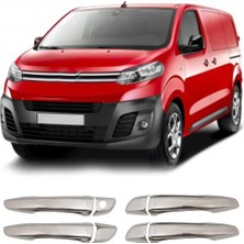 Servet Dizayn Oto Citroen Jumpy Uyumlu 2017 ve Üzeri Krom Kapı Kolu 4 Kapı Paslanmaz Çelik