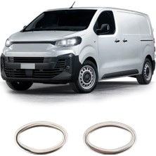 Servet Dizayn Oto Fiat Scudo Uyumlu 2022 ve Üzeri Krom Sinyal Çerçevesi 2 Parça Paslanmaz Çelik
