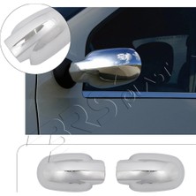 Servet Dizayn Oto Dacia Logan Uyumlu 2005-2008 Ayna Kapağı 2 Parça Abs Krom Kaplama