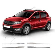Servet Dizayn Oto Dacia Sandero Uyumlu 2012-2020 Krom Ön Panjur 4 Parça Paslanmaz Çelik