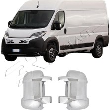 Servet Dizayn Oto Fiat Ducato Uyumlu 2024 ve Üzeri Ayna Kapağı 2 Parça Abs Krom Kaplama