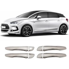 Servet Dizayn Oto Citroen Ds5 Uyumlu 2012-2018 Krom Kapı Kolu 4 Kapı Paslanmaz Çelik