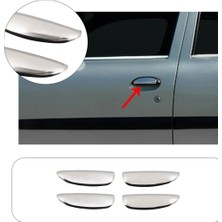Servet Dizayn Oto Dacia Logan Mcv Uyumlu 2006-2013 Krom Kapı Kolu 4 Kapı Paslanmaz Çelik