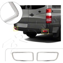 Servet Dizayn Oto Mercedes Sprinter W906 Uyumlu 2006-2017 Krom Arka Reflektör Çerçevesi 2 Parça Paslanmaz Çelik