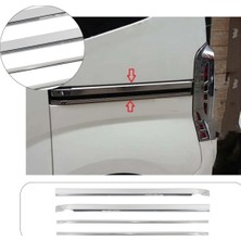 Servet Dizayn Oto Citroen Nemo Uyumlu 2007-2016 Krom Sürgü Çıtası 4 Parça Paslanmaz Çelik