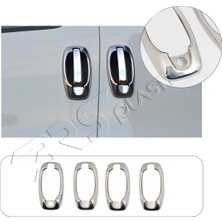 Servet Dizayn Oto Fiat Fiorino Uyumlu 2007 ve Üzeri Krom Kapı Kolu Çerçevesi 4 Kapı Paslanmaz Çelik