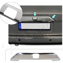 Servet Dizayn Oto Ford Custom Uyumlu 2012-2023 Krom Bagaj Çıtası Tek Kapı (Kamera Delikli) Paslanmaz Çelik