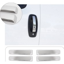 Servet Dizayn Oto Fiat Fiorino Uyumlu 2007 ve Üzeri Krom Kapı Kolu 4 Kapı Paslanmaz Çelik