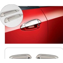 Servet Dizayn Oto Fiat Grande Punto Uyumlu 2005-2018 Krom Kapı Kolu ve Çerçeve 2 Kapı Paslanmaz Çelik