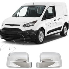 Servet Dizayn Oto Ford Connect Uyumlu 2009-2014 Ayna Kapağı 2 Parça Abs Krom Kaplama