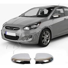 Servet Dizayn Oto Hyundai Accent Era Uyumlu 2005-2011 Ayna Kapağı 2 Parça Abs Krom Kaplama