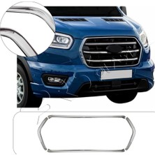 Servet Dizayn Oto Ford Transit Uyumlu 2019-2023 Krom Ön Panjur Çerçevesi 4 Parça Paslanmaz Çelik