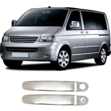 Servet Dizayn Oto Volkswagen Transporter T5 Uyumlu 2003-2015 Krom Kapı Kolu 2 Kapı Paslanmaz Çelik