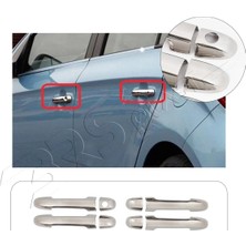 Servet Dizayn Oto Hyundai I20 Uyumlu 2008-2012 Krom Kapı Kolu 4 Kapı Paslanmaz Çelik