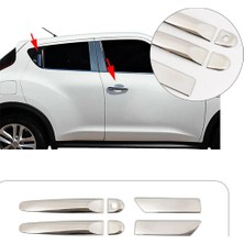 Servet Dizayn Oto Nissan Juke Uyumlu 2010-2019 Krom Kapı Kolu 4 Kapı Paslanmaz Çelik