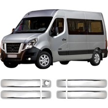 Servet Dizayn Oto Nissan NV400 Uyumlu 2010 ve Üzeri Krom Kapı Kolu 4 Kapı Paslanmaz Çelik