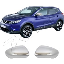 Servet Dizayn Oto Nissan Qashqai J10 Uyumlu 2007-2014 Ayna Kapağı 2 Parça Abs Krom Kaplama