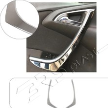Servet Dizayn Oto Opel Astra J Uyumlu 2010-2014 Krom Iç Kapı Kolu 2 Parça Paslanmaz Çelik