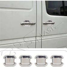 Servet Dizayn Oto Mercedes Sprinter W901 Uyumlu 1998-2006 Krom Kapı Kolu Tası 4 Parça Paslanmaz Çelik