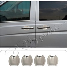 Servet Dizayn Oto Mercedes Vito W639 Uyumlu 2003-2014 Krom Kapı Kolu Tası 4 Parça Paslanmaz Çelik