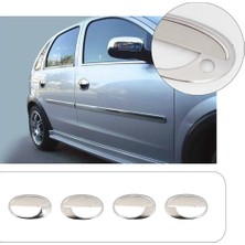 Servet Dizayn Oto Opel Corsa C Uyumlu 2000-2006 Krom Kapı Kolu 4 Kapı Paslanmaz Çelik