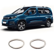 Servet Dizayn Oto Peugeot Partner Uyumlu 2019 ve Üzeri Krom Sinyal Çerçevesi 2 Parça Paslanmaz Çelik