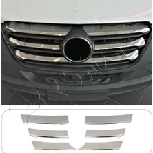 Servet Dizayn Oto Mercedes Sprinter W907 2018-2023 Krom Geniş Model Ön Panjur 6 Parça Paslanmaz Çelik