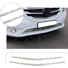 Servet Dizayn Oto Mercedes Vito W447 Uyumlu Krom Ön Tampon Çıtası Çentikli 2 Parça Paslanmaz Çelik