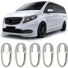 Servet Dizayn Oto Mercedes Vito W447 Uyumlu 2014 ve Üzeri Krom Kapı Kolu Tası 5 Parça Paslanmaz Çelik