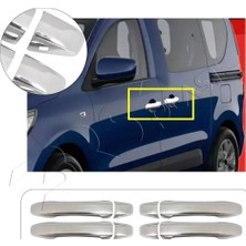 Servet Dizayn Oto Renault Express Uyumlu 2021 ve Üzeri Krom Kapı Kolu 4 Kapı Paslanmaz Çelik