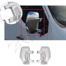 Servet Dizayn Oto Renault Master Uyumlu 2010-2024 Ayna Kapağı 2 Parça Abs Krom Kaplama