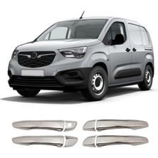Servet Dizayn Oto Opel Combo Uyumlu 2019 ve Üzeri Krom Kapı Kolu 4 Kapı Paslanmaz Çelik