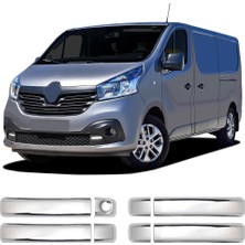 Servet Dizayn Oto Renault Trafic 3 Uyumlu 2014-2024 Krom Kapı Kolu 4 Kapı Paslanmaz Çelik