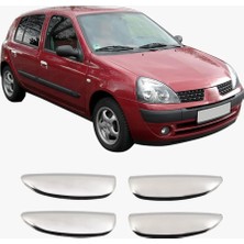 Servet Dizayn Oto Renault Clio 2 Uyumlu 1999-2006 Krom Kapı Kolu 4 Kapı Paslanmaz Çelik