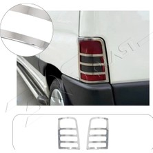 Servet Dizayn Oto Peugeot Partner Uyumlu 1996-2008 Krom Stop Çerçevesi 2 Parça Paslanmaz Çelik