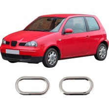 Servet Dizayn Oto Seat Arosa Uyumlu 1997-2005 Krom Sinyal Çerçevesi 2 Parça Paslanmaz Çelik