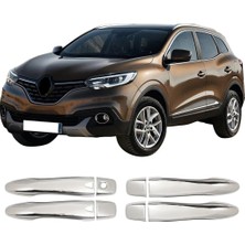 Servet Dizayn Oto Renault Kadjar Uyumlu 2015-2023 Krom Kapı Kolu 4 Kapı 2 Kol Sensörlü Paslanmaz Çelik