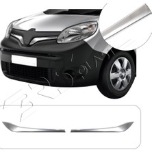 Servet Dizayn Oto Renault Kangoo Uyumlu 2013-2018 Krom Ön Panjur 2 Parça Paslanmaz Çelik