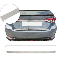 Servet Dizayn Oto Toyota Corolla Uyumlu 2019 ve Üzeri Krom Bagaj Alt Çıtası Paslanmaz Çelik